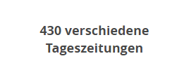 430 verschiedene Tageszeitungen